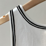 Pleated Sleeveless Casual Dress FNN-8712