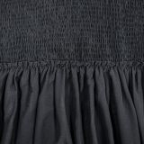 Solid Pleated Deep V Neck Maxi Dress BY-6363