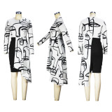 O Neck Stacked Layers Irregular Splicing Midi Dress XHSY-19583