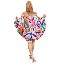 Fashion One Shoulder Loose Print Mini Dress NK-8626