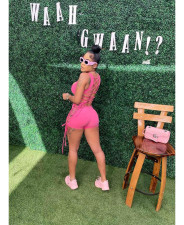 Solid Back Hollow Out Bandage Romper MDF-5377