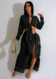 Long Sleeve Shirts And Tassel Skirts Two Piece Set AIL-244