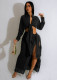 Long Sleeve Shirts And Tassel Skirts Two Piece Set AIL-244