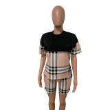 Shorts Sleeve Print Loose Two Piece Short Set LSD-LD83196