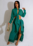 Long Sleeve Shirts And Tassel Skirts Two Piece Set AIL-244