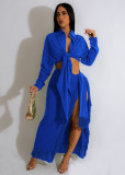 Long Sleeve Shirts And Tassel Skirts Two Piece Set AIL-244