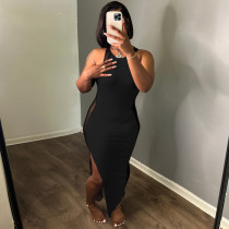 Fashion Sexy Splice Split Maxi Dress GLF-10130