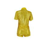 Trendy Short Sleeve Top+Shorts Two Piece Sets FENF-224