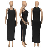 Fashion Sexy Splice Split Maxi Dress GLF-10130