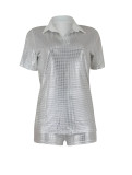 Trendy Short Sleeve Top+Shorts Two Piece Sets FENF-224