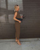Solid Color Casual Two Piece Pants Set YD-8753