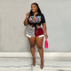 Casual Color Block Stripe Shorts FOSF-8367