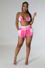 Sexy Contrast Color Bra And Shorts 2 Piece Set LSL-6517