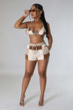 Sexy Contrast Color Bra And Shorts 2 Piece Set LSL-6517