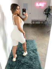 Sexy Deep V NeckTight Romper LUO-4018