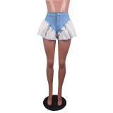 Fashion Denim Splicing Slim Shorts BS-1351
