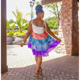 Gradient Print Sling Seeveless Mini Dress BY-6509