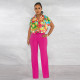 Print Shirts And Straight Pants Two Piece Set YF-10538