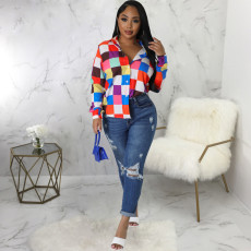 Multicolor Print Long Sleeve Shirt SMR-12051