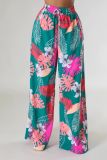 Casual Print Loose Wide Leg Pant SHD-9836