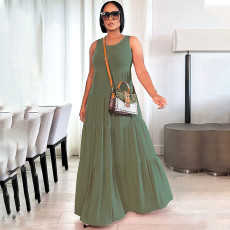 Sleeveless Solid Color Maxi Dress SFY-2332