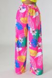 Casual Print Loose Wide Leg Pant SHD-9836