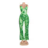 Casual Print Sling Tassel Pants Two Piece Set AIL-247