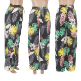 Casual Print Loose Wide Leg Pant SHD-9836