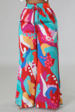Casual Print Loose Wide Leg Pant SHD-9836