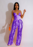 Casual Print Sling Tassel Pants Two Piece Set AIL-247