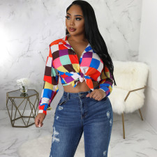 Multicolor Print Long Sleeve Shirt SMR-12051