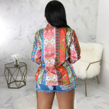 Fashion Print Long Sleeve Shirt SMR-12053