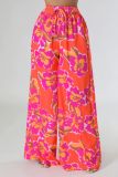 Casual Print Loose Wide Leg Pant SHD-9836