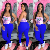Plus Size Casual Solid Color Tight Pants LUO-4022