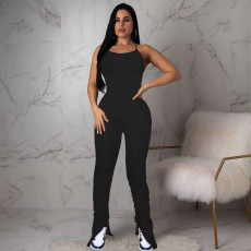Sexy Backless Bandage Pleated Jumpsuit NM-8814