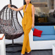 Solid Sleeveless Blazer Coat And Pants Two Piece Set OMY-11016