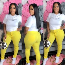 Plus Size Casual Solid Color Tight Pants LUO-4022