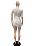 Sexy Sleeveless Hollow Out Bodycon Dress QXTF-8200