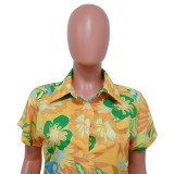 Print Shirts And Straight Pants Two Piece Set YF-10538