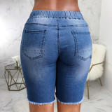 Fashion Elasticated Waist Slim Denim Short HSF-2701