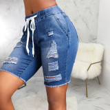 Fashion Elasticated Waist Slim Denim Short HSF-2701