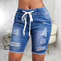 Fashion Elasticated Waist Slim Denim Short HSF-2701