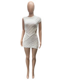 Sexy Sleeveless Hollow Out Bodycon Dress QXTF-8200