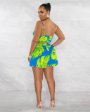 Casusl Print Long Sleeve Three Piece Shorts Set YD-8757
