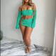 Sexy One Shoulder Long Sleeve Bandage Skirt Set QXTF-8183