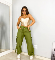 Solid Hip Hop Bandage Pants QXTF-8181