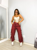 Solid Hip Hop Bandage Pants QXTF-8181