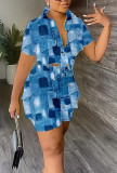 Camouflage Print Sport Shorts Two Piece Set LSD-1150