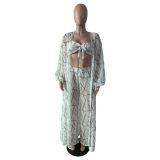 Sexy Print Beach Style Three Piece Set MK-3172