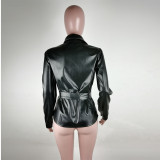 Fashion Solid Color Long Sleeve Coat LUO-6629